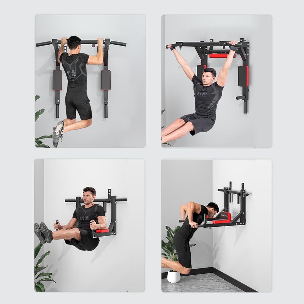 Heavy Duty Wall Mount Pull Up Dip Station