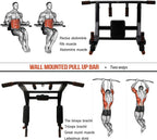 Wall Mount Pull Up Bar Dip Station