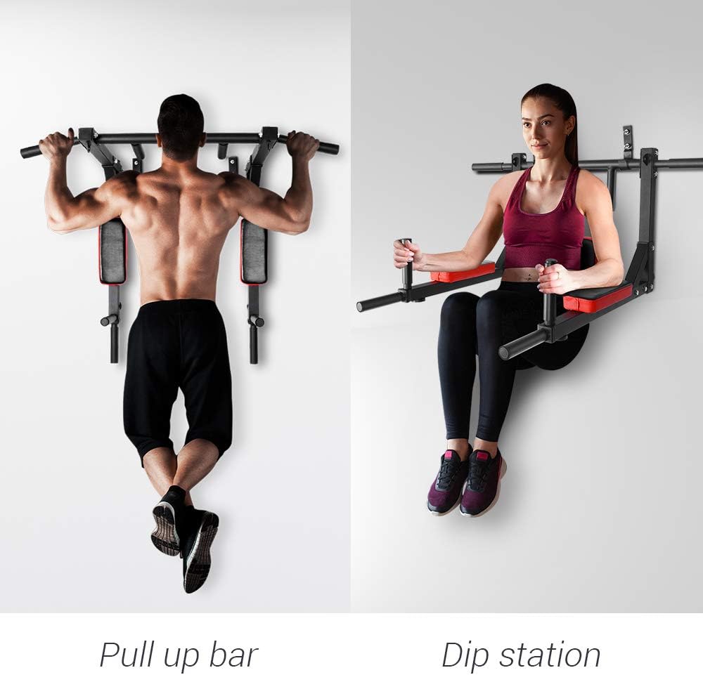 Multifunctional Wall Mount Pull Up Dip Station