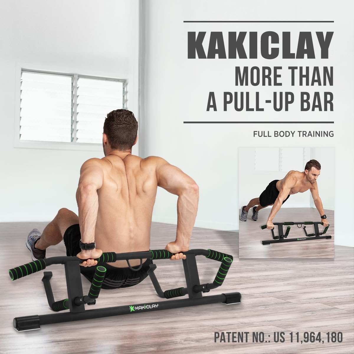 Multi-Grip Pull Up Bar with Large Hooks