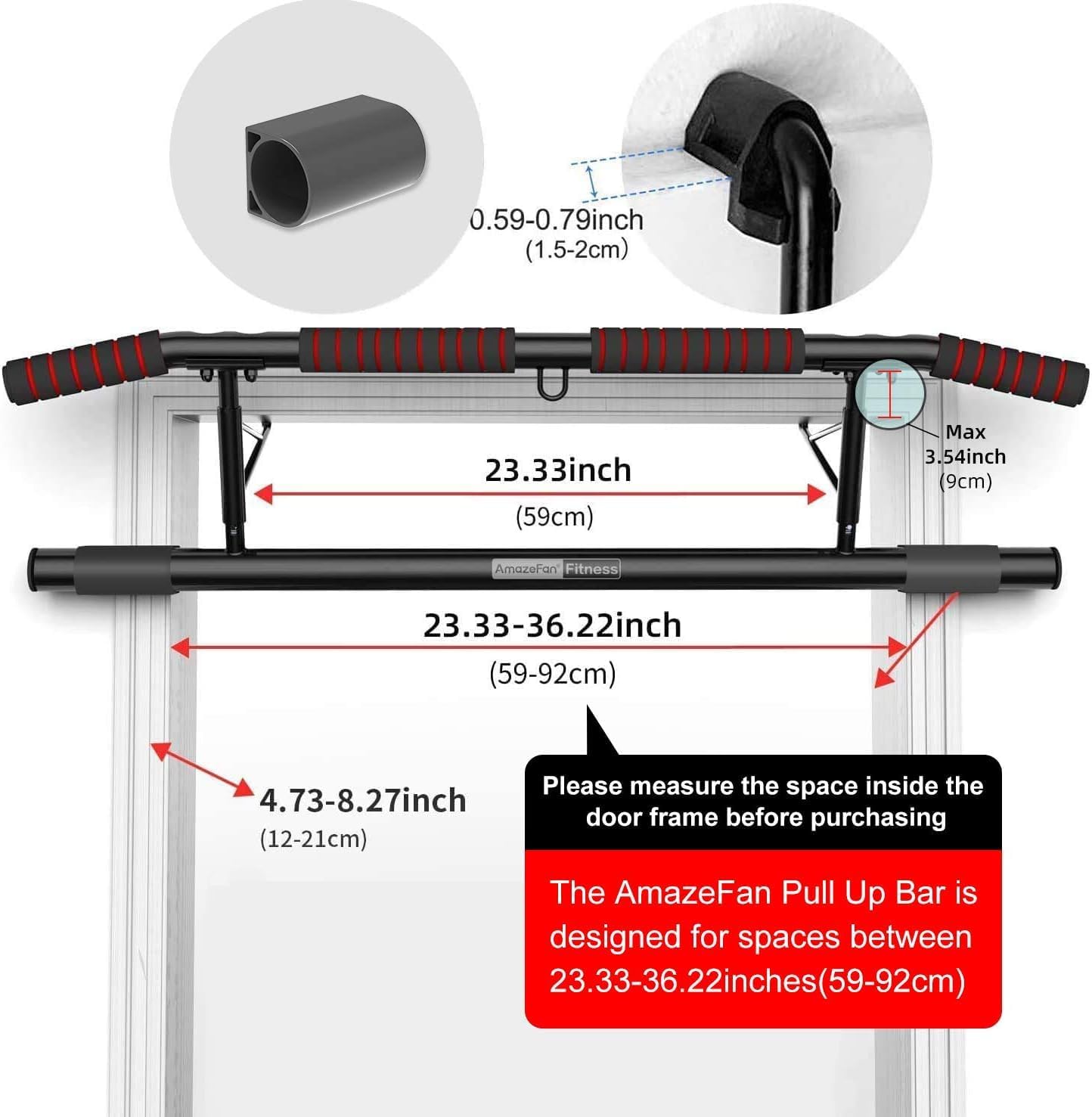 Ergonomic Doorway Pull Up Bar