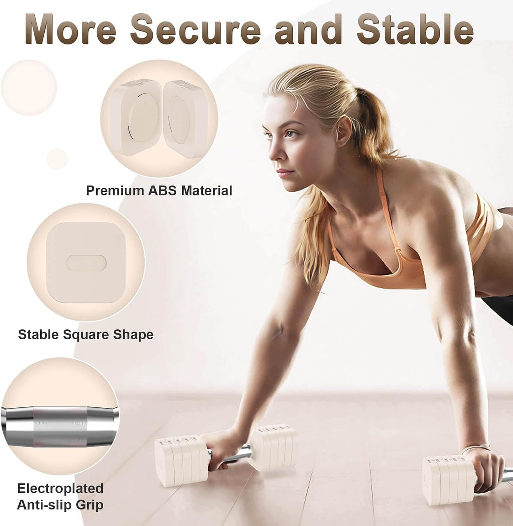 30.8LB 6 Levels Adjustable Dumbbell Set for Home Gym