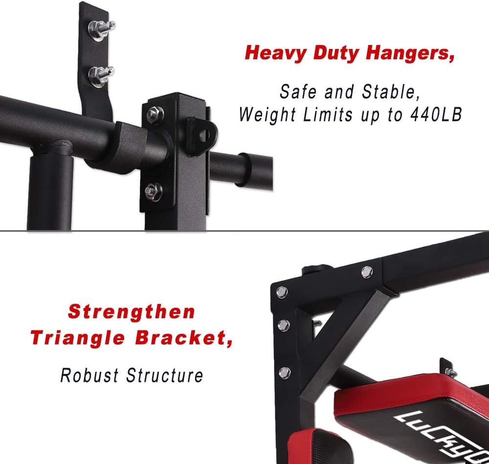 Heavy Duty Wall Mount Pull Up Dip Station