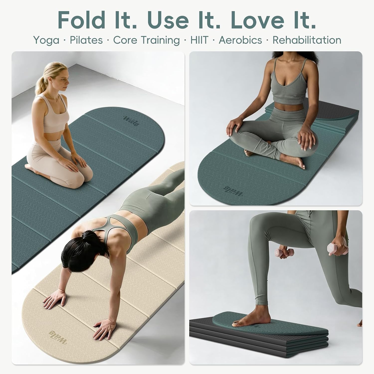 Foldable TPE Non-Slip Yoga Mat