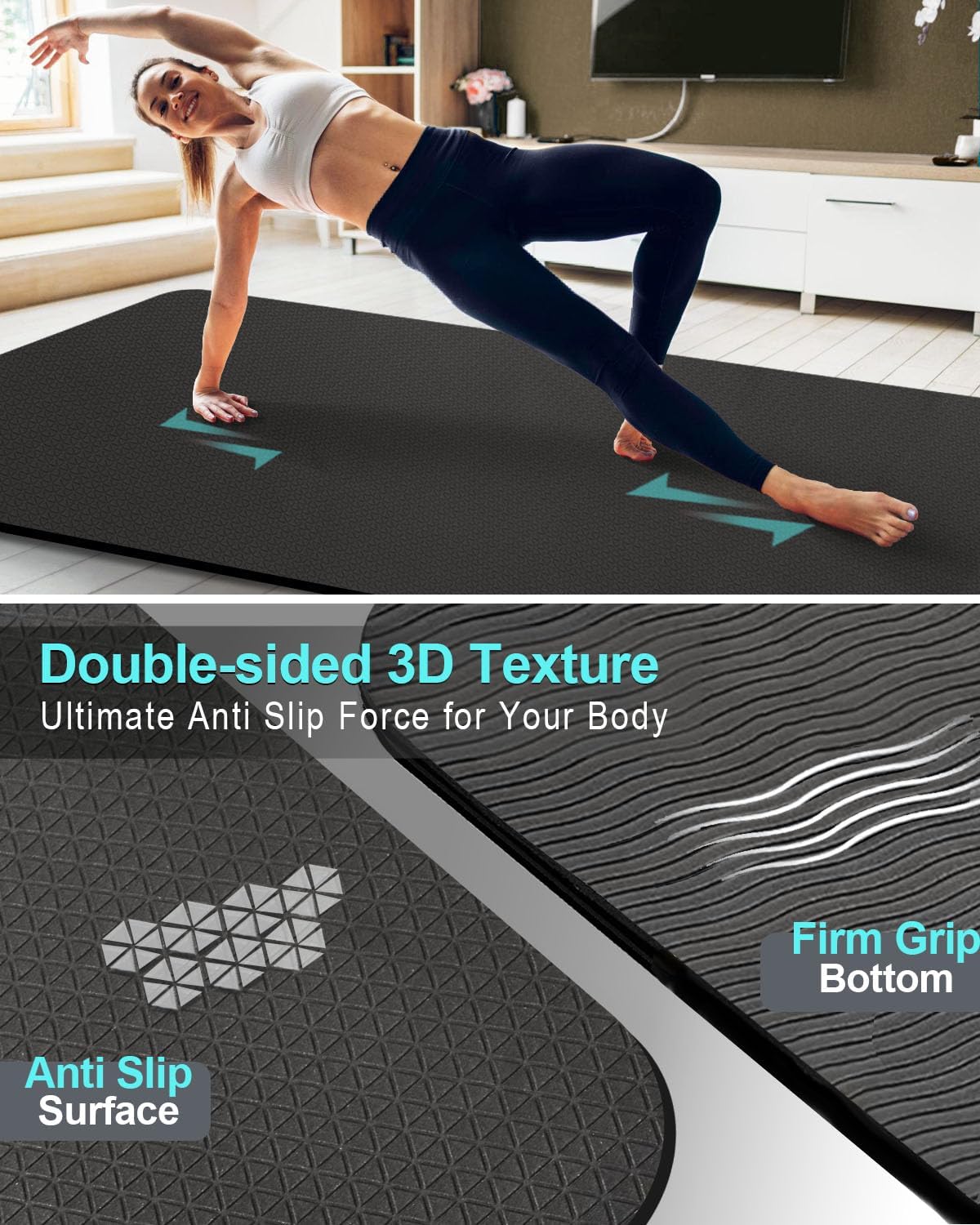 Oversized Double-Sided TPE Yoga Mat