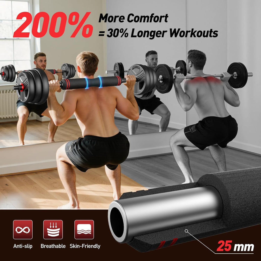 5-in-1 Multi-Use Adjustable Dumbbell Set with Upgraded Nut