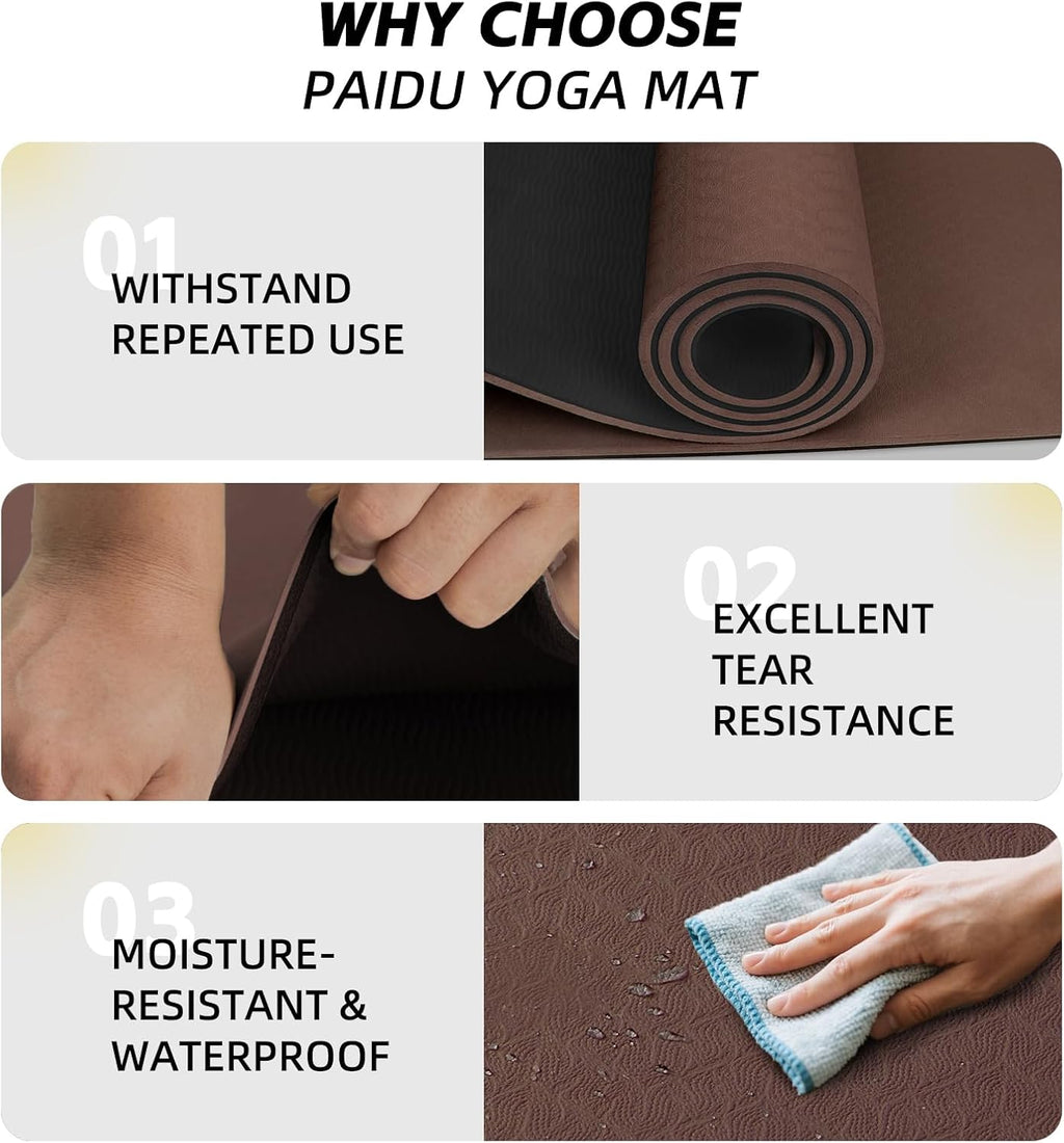 Wide Thick Non-Slip Yoga Mat