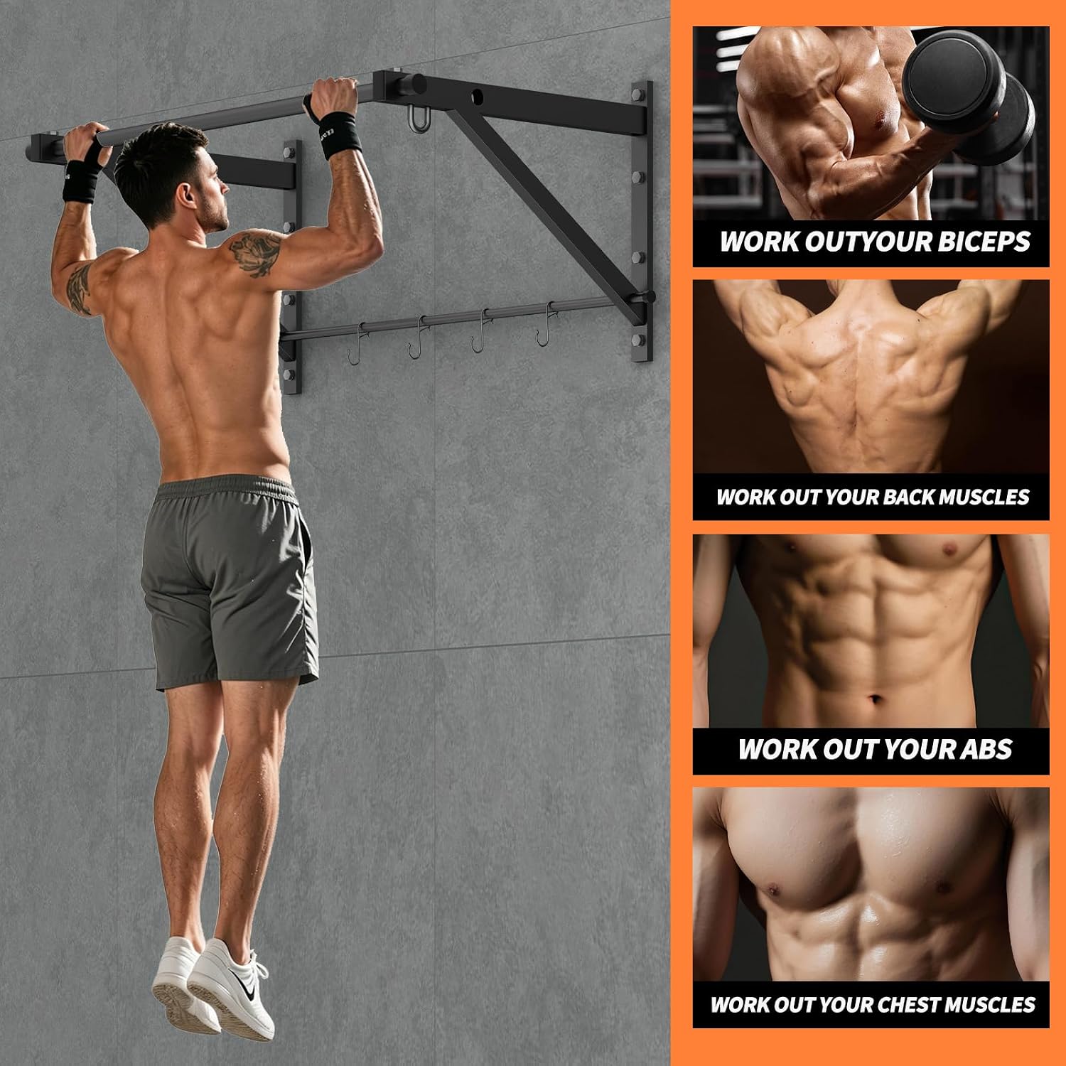 Heavy Duty Wall Pull Up Bar