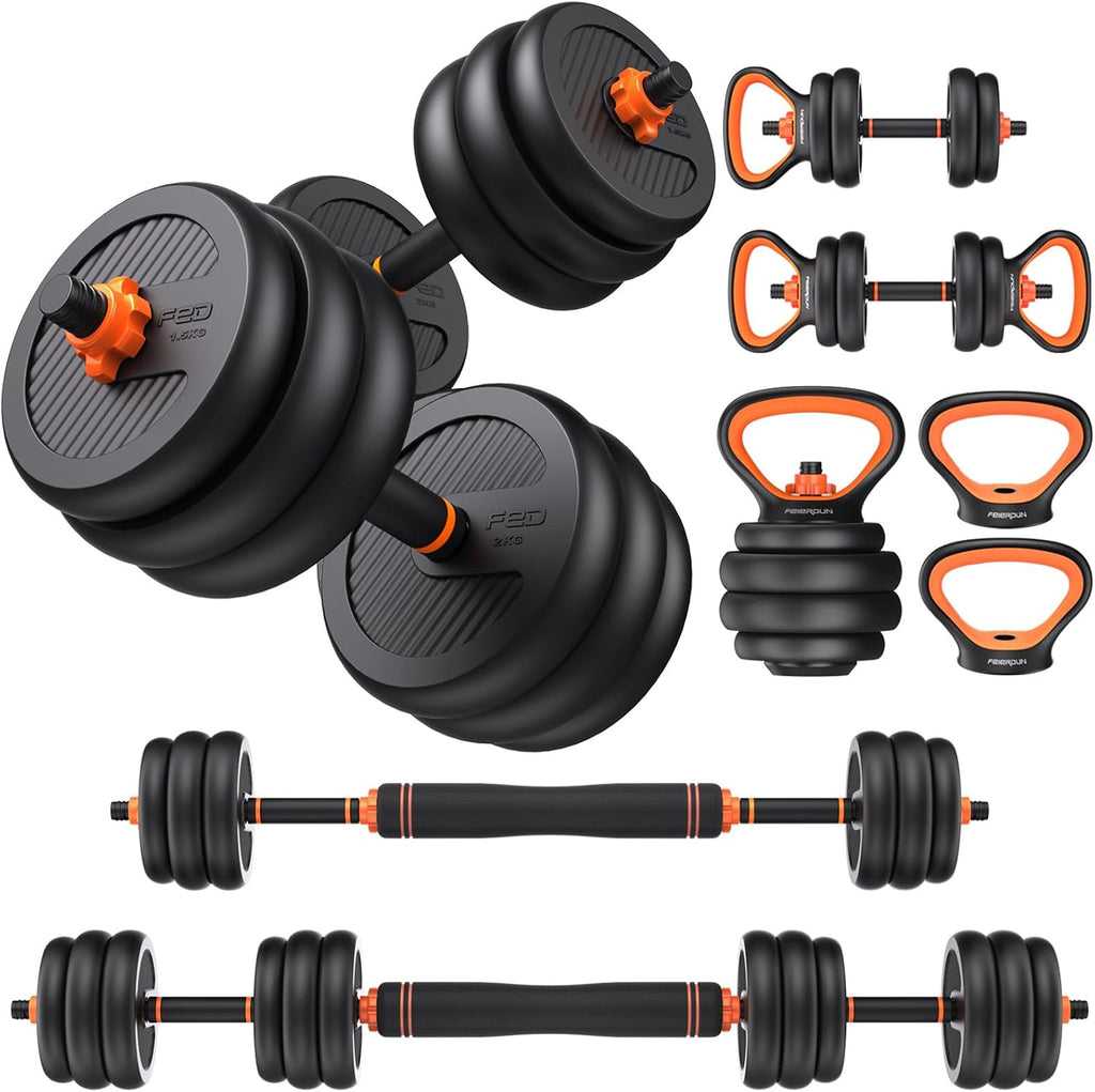 5-in-1 Multi-Purpose Adjustable Dumbbell Set with Connector