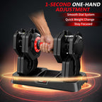 25/50LBS Pair 10-in-1 Quick Adjust Adjustable Dumbbell Set