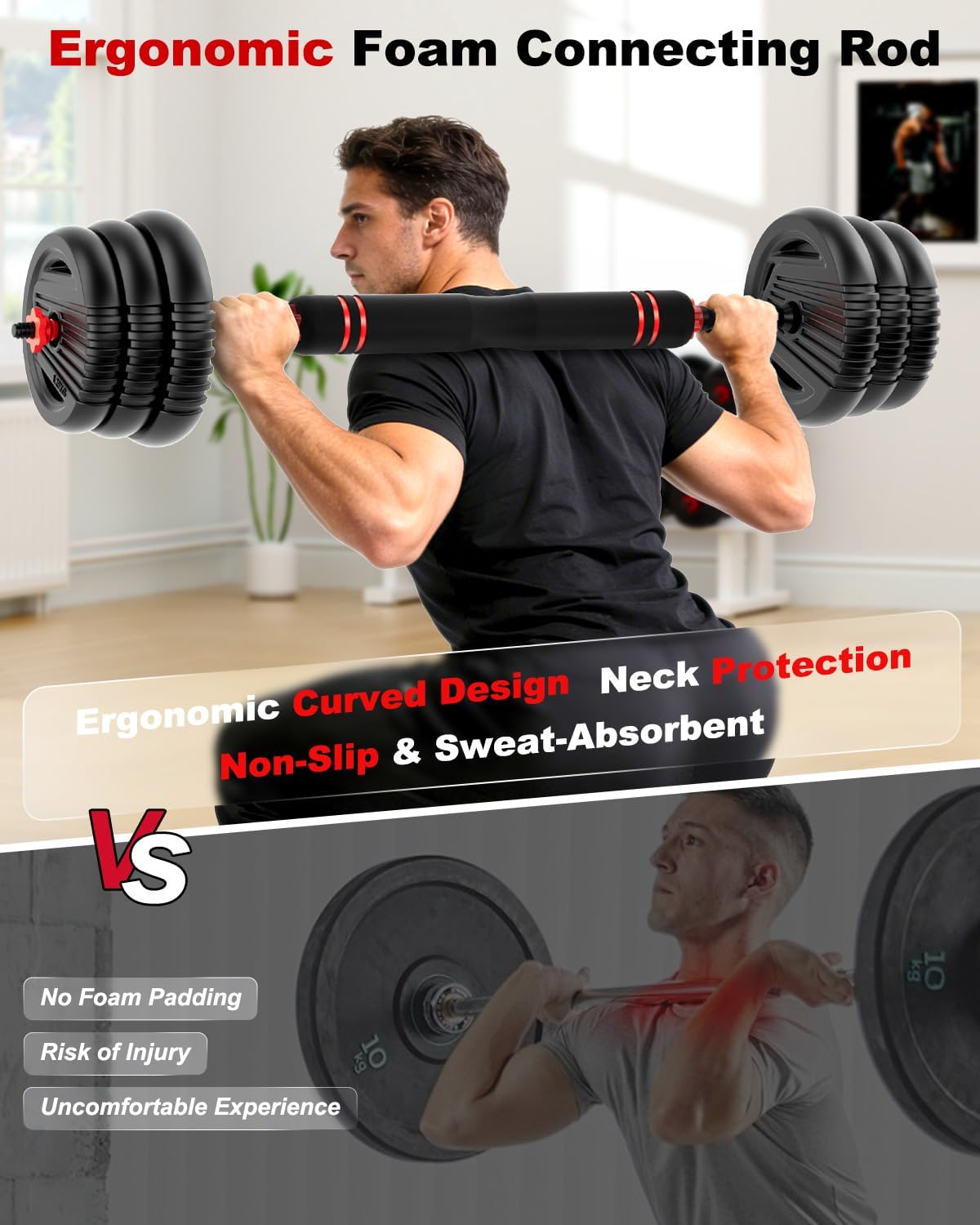 5-in-1 Multi Functional Adjustable Dumbbell Set with Connector