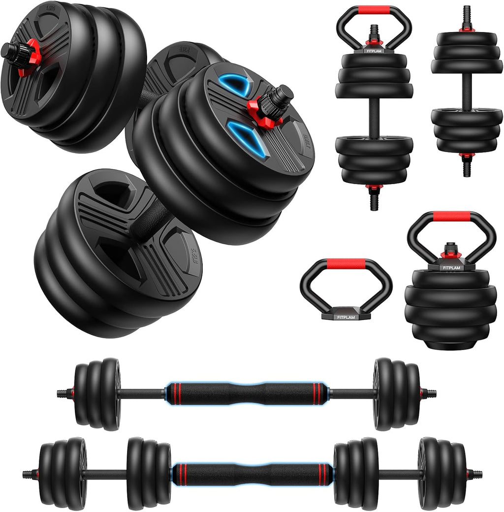 5-in-1 Multi-Use Adjustable Dumbbell Set with Upgraded Nut