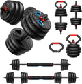 5-in-1 Multi-Use Adjustable Dumbbell Set with Upgraded Nut