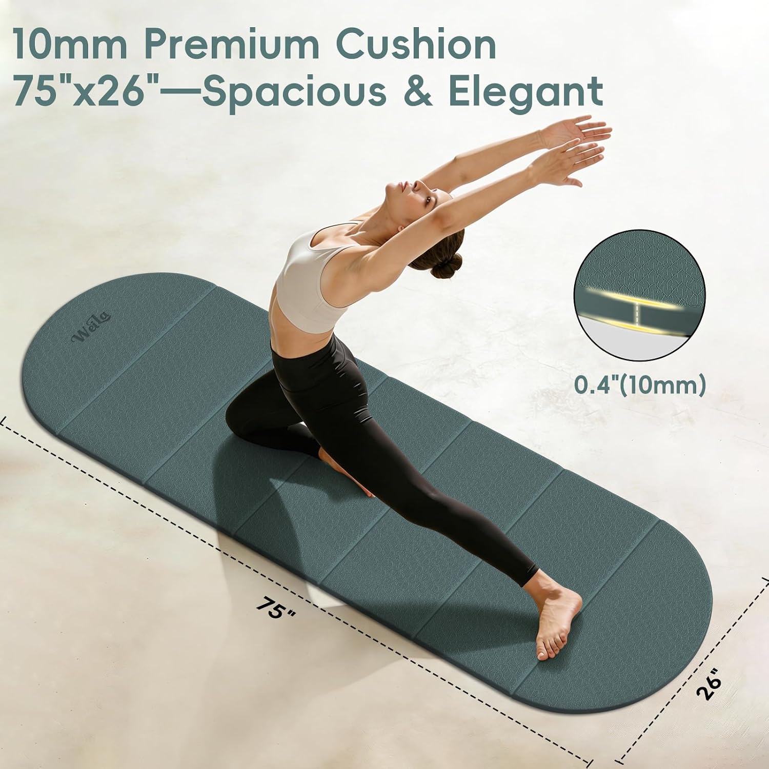 Foldable TPE Non-Slip Yoga Mat