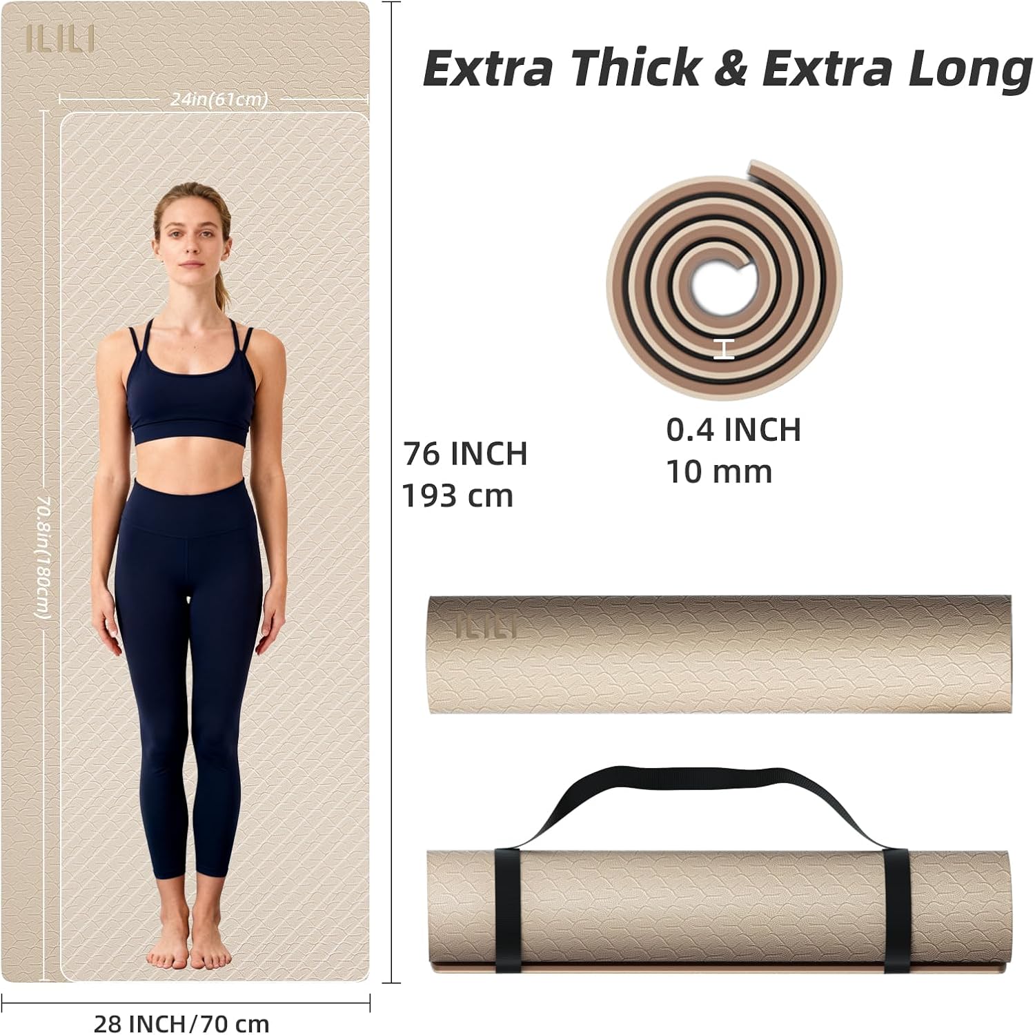 Thick Double Color TPE Yoga Mat