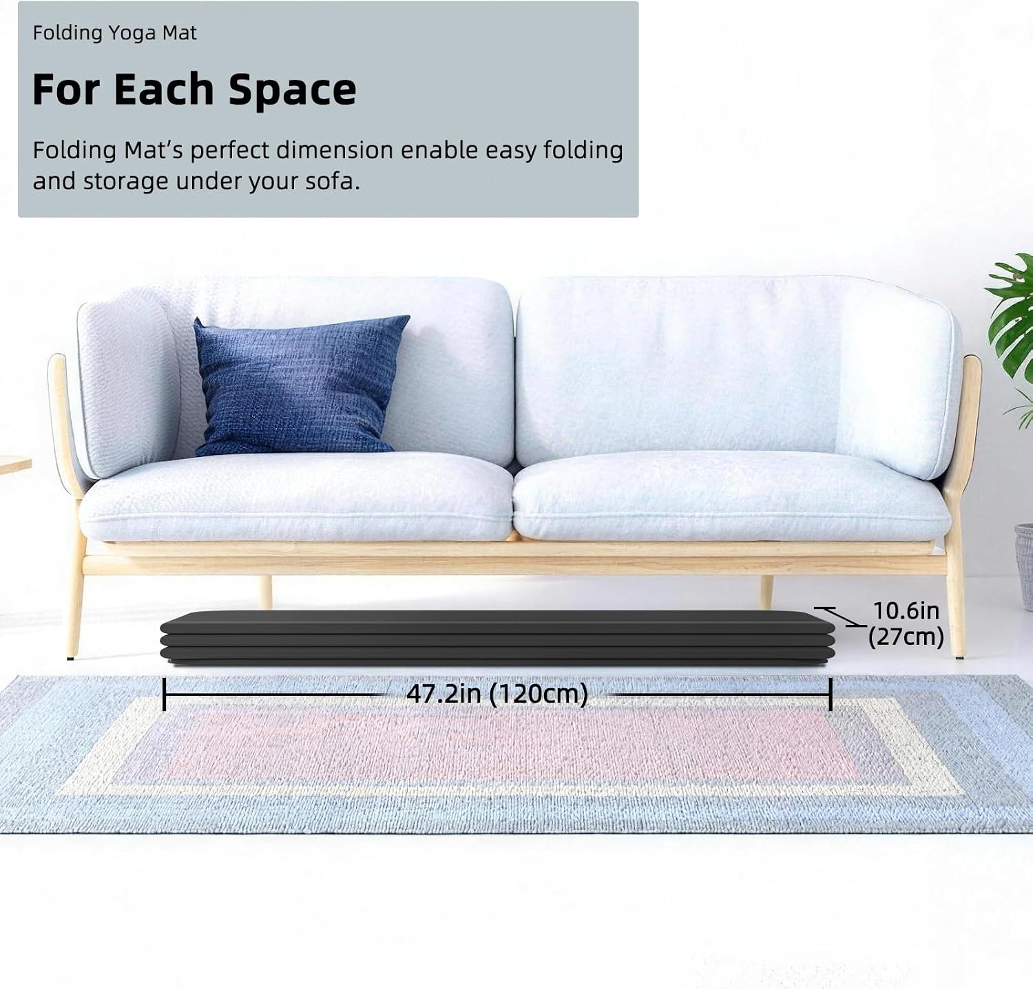 Extra Wide Foldable Yoga Mat