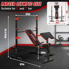 1500LBS Foldable 8 IN 1 Multifunction Weight Bench Set US Stock