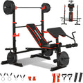 1500LBS Foldable 8 IN 1 Multifunction Weight Bench Set US Stock
