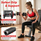 50LB 18-in-1 One-Hand Twist Adjustable Dumbbell Set