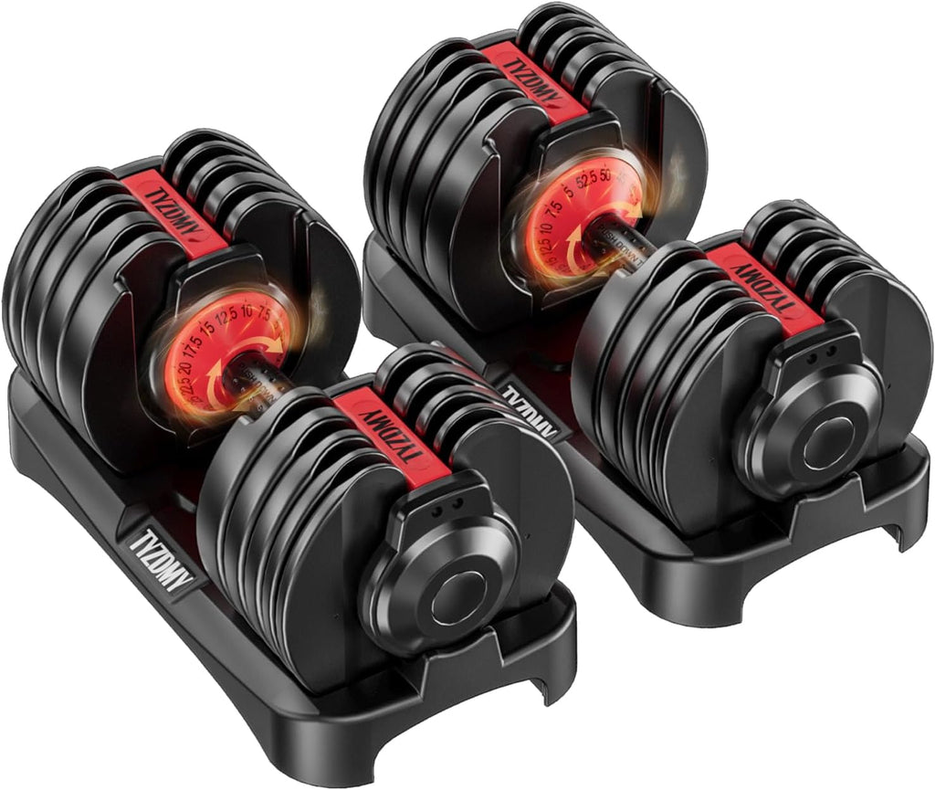 105LBS Pair 15-in-1 Adjustable Dumbbell Set