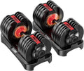 105LBS Pair 15-in-1 Adjustable Dumbbell Set
