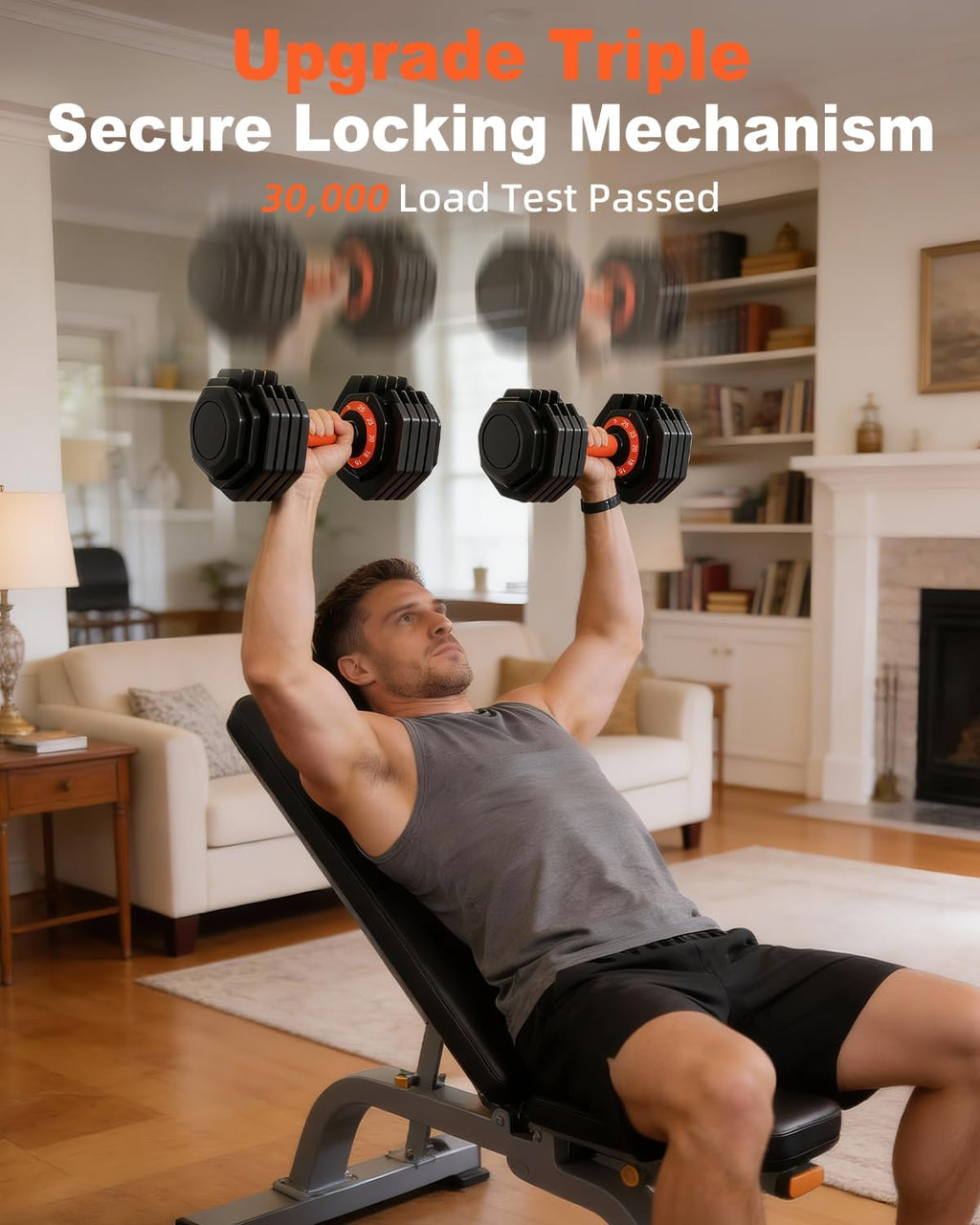 25/50LBS Upgrade 10-in-1 Quick Dial Adjustable Dumbbell Set