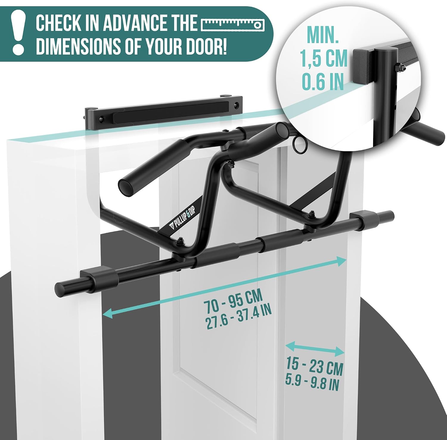 No-Screw Non-Slip Door Pull Up Bar