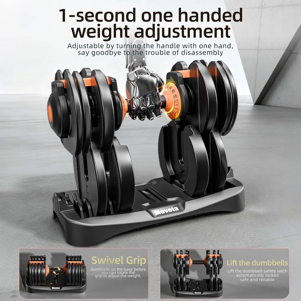 105LBS Pair 15-in-1 Adjustable Dumbbell Set