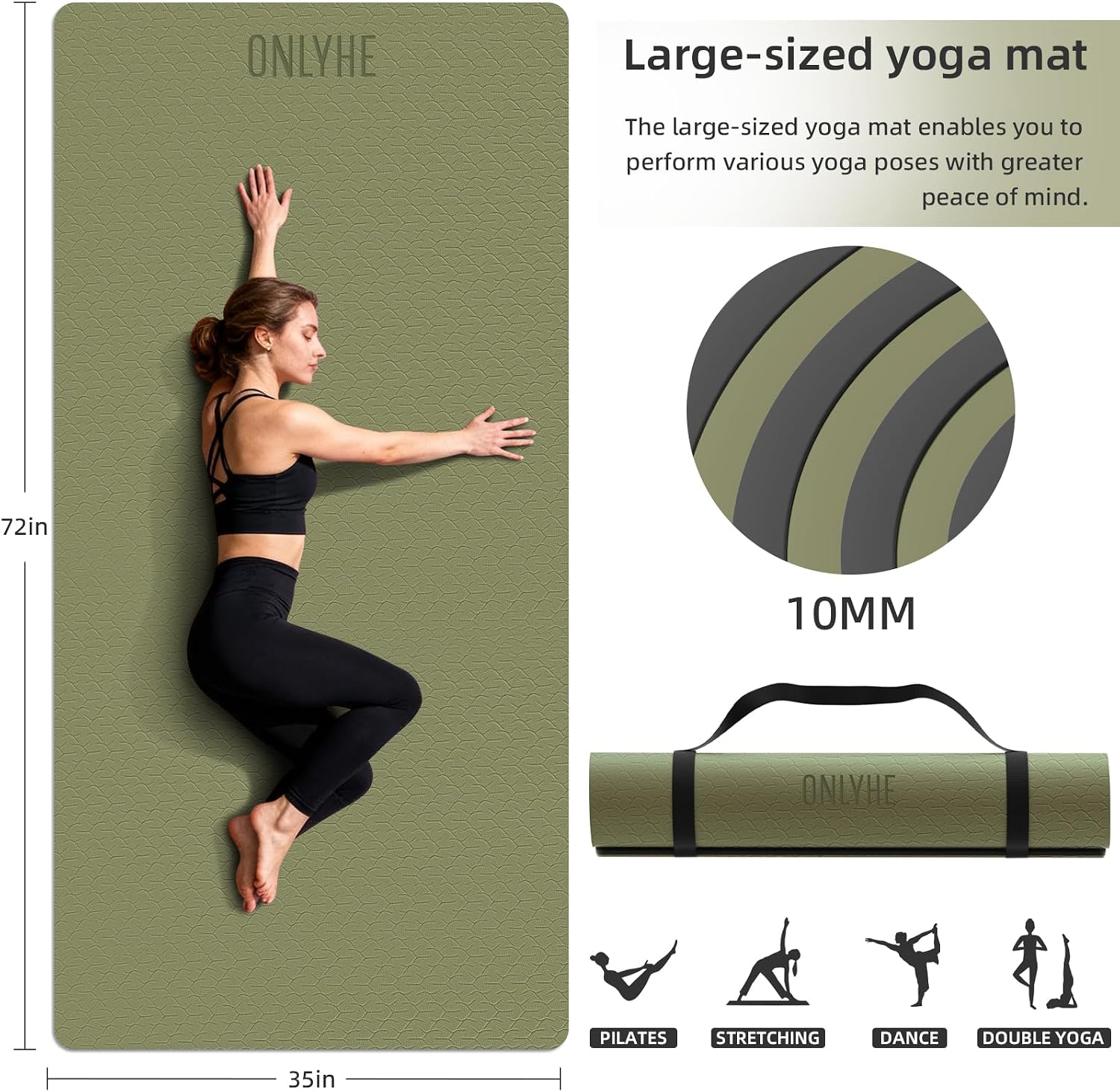 Thick Wide Non-Slip Yoga Mat