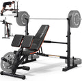 1870LBS Foldable Olympic Weight Bench Multifunction Set