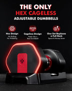 26.5LBS Pair 6-in-1 Hex Adjustable Dumbbell Set with Storage Box