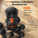 2026 FDB2 Adjustable Dumbbell Set with Storage Box
