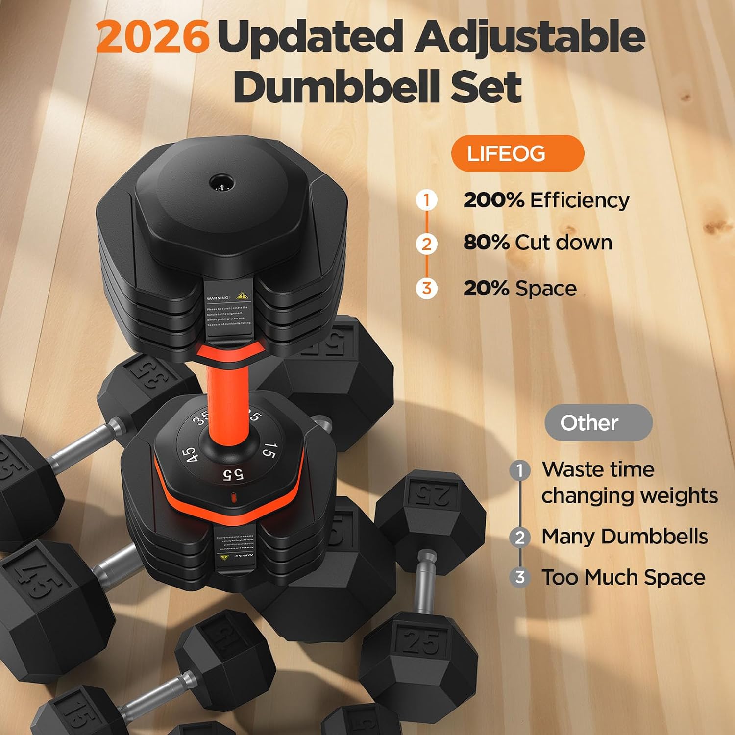 2026 FDB2 Adjustable Dumbbell Set with Storage Box