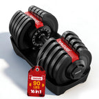 52.5/90 LBS One Rotation Adjustable Dumbbell Set