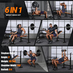 6 in 1 Fast Folding Adjustable Weight Bench Set