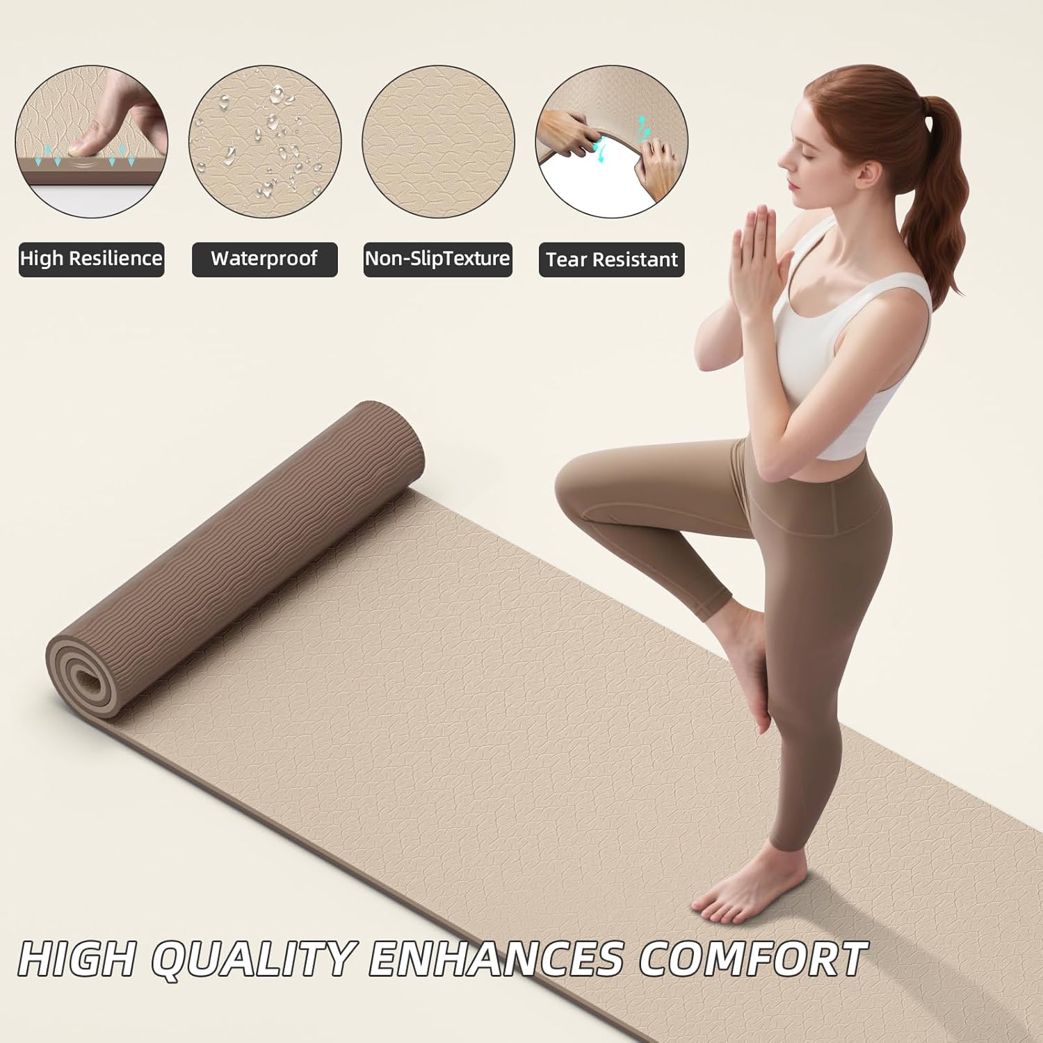 Thick Double Color TPE Yoga Mat