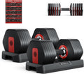 26.5LBS Pair 6-in-1 Hex Adjustable Dumbbell Set with Storage Box