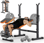 6 in 1 Fast Folding Adjustable Weight Bench Set
