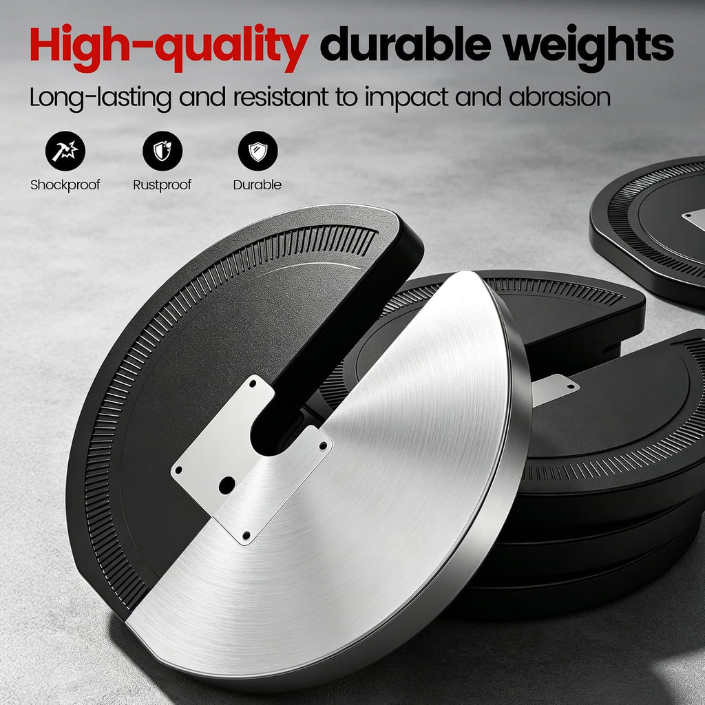 52.5/90 LBS One Rotation Adjustable Dumbbell Set