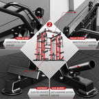 Multi-Function Power Cage with Cable Crossover & Weight Set