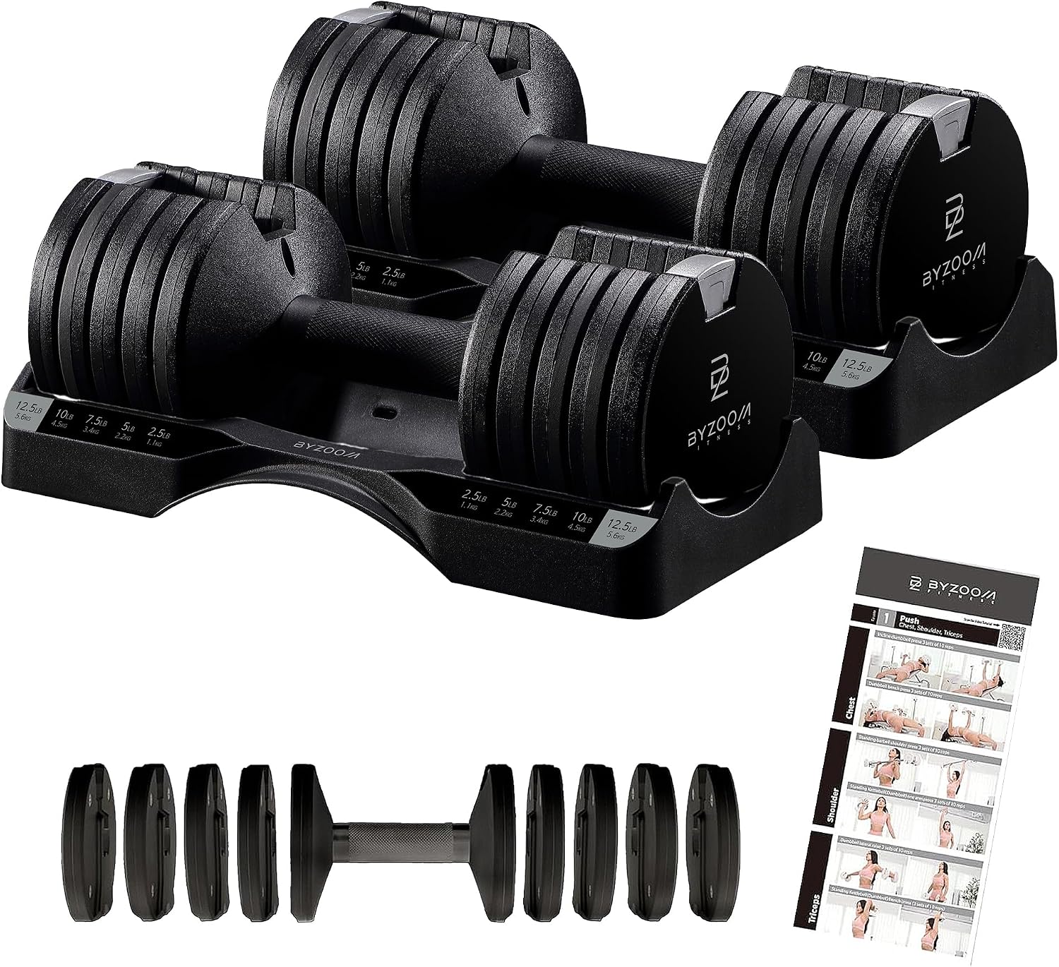 Pure Series Multi-Weight Adjustable Dumbbell White
