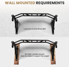 LIONSCOOL Multifunctional Wall Mounted Pull Up Bar with Pulley System, 48" and 16"/24" Multi-Grip Chin Up Bar, Cable Pulley Attachments Included, Perfect for Upper Body Workouts