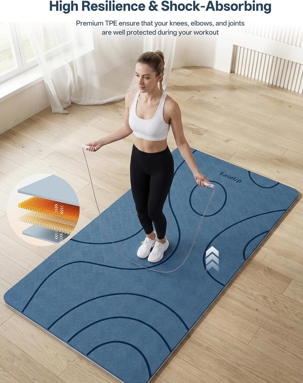 EaseUp Wide Thick Yoga Mat