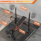 6 IN 1 Olympic Weight Bench with Squat Rack