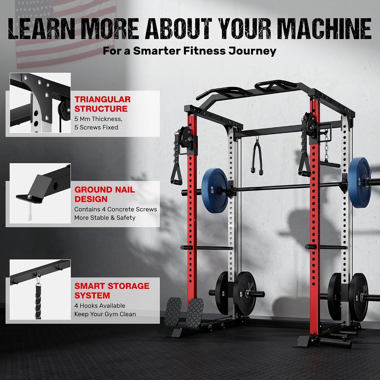 2000LBS DP01 Power Cage with Cable Crossover