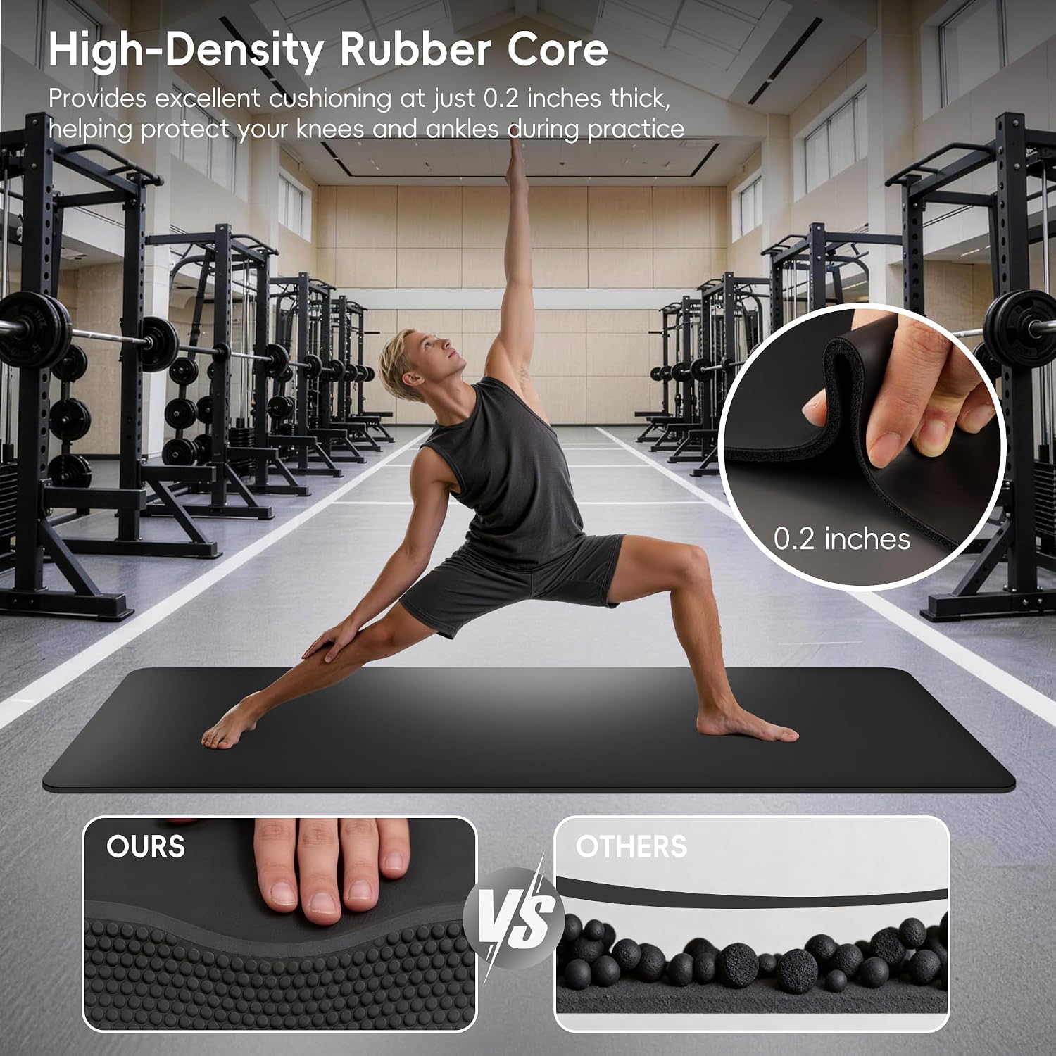 PU Rubber Non-Slip Yoga Mat
