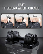 Pure Series Multi-Weight Adjustable Dumbbell White