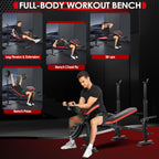 900LBS All-in-One Weight Bench with Squat Rack