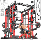 Multi-Function Power Cage with Cable Crossover & Weight Set
