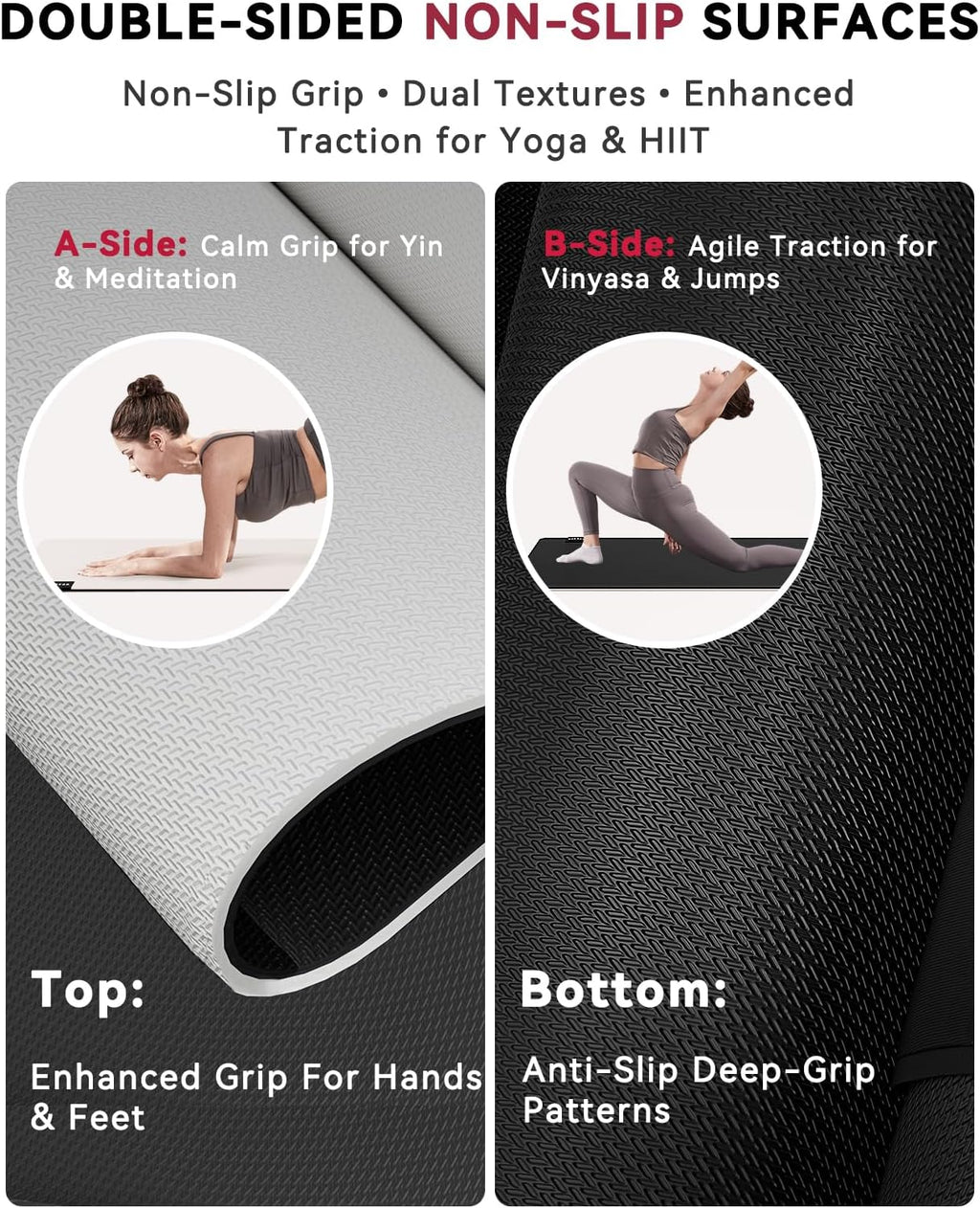 Dual Layer Non-Slip Large Yoga Mat